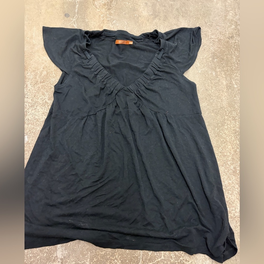 Oat‎ babydoll classic Black Women's Top